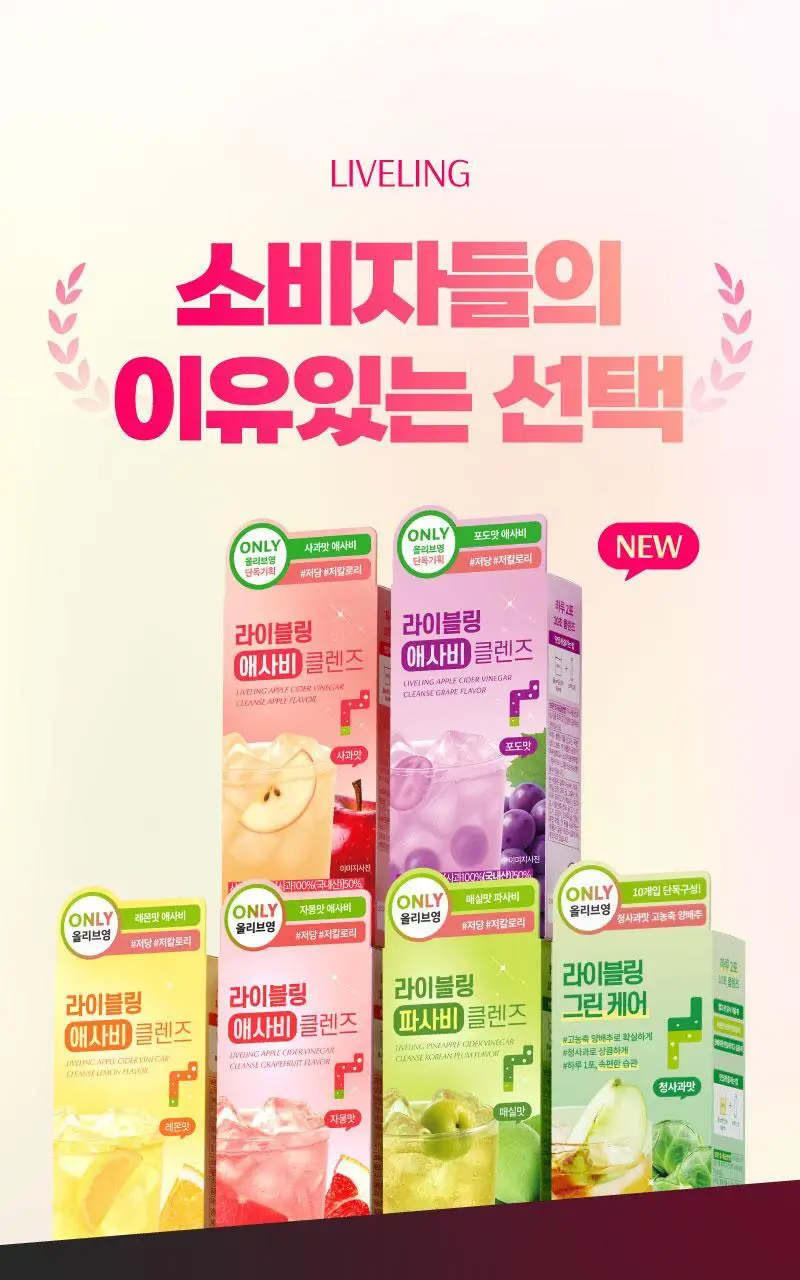 [2025 어워즈] 라이블링 클렌즈 15ml*10포입 6종 택 1(레몬,사과,포도,자몽,매실,청사과) 상세페이지 5